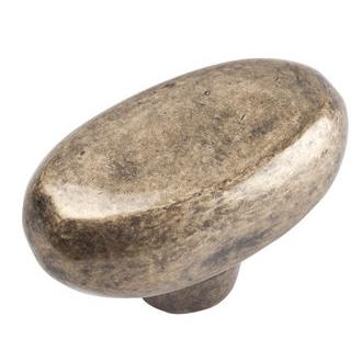 Atlas Homewares 332-CM Distressed Oval Cabinet Knob in Champagne